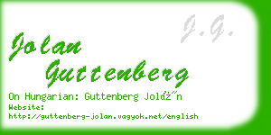 jolan guttenberg business card